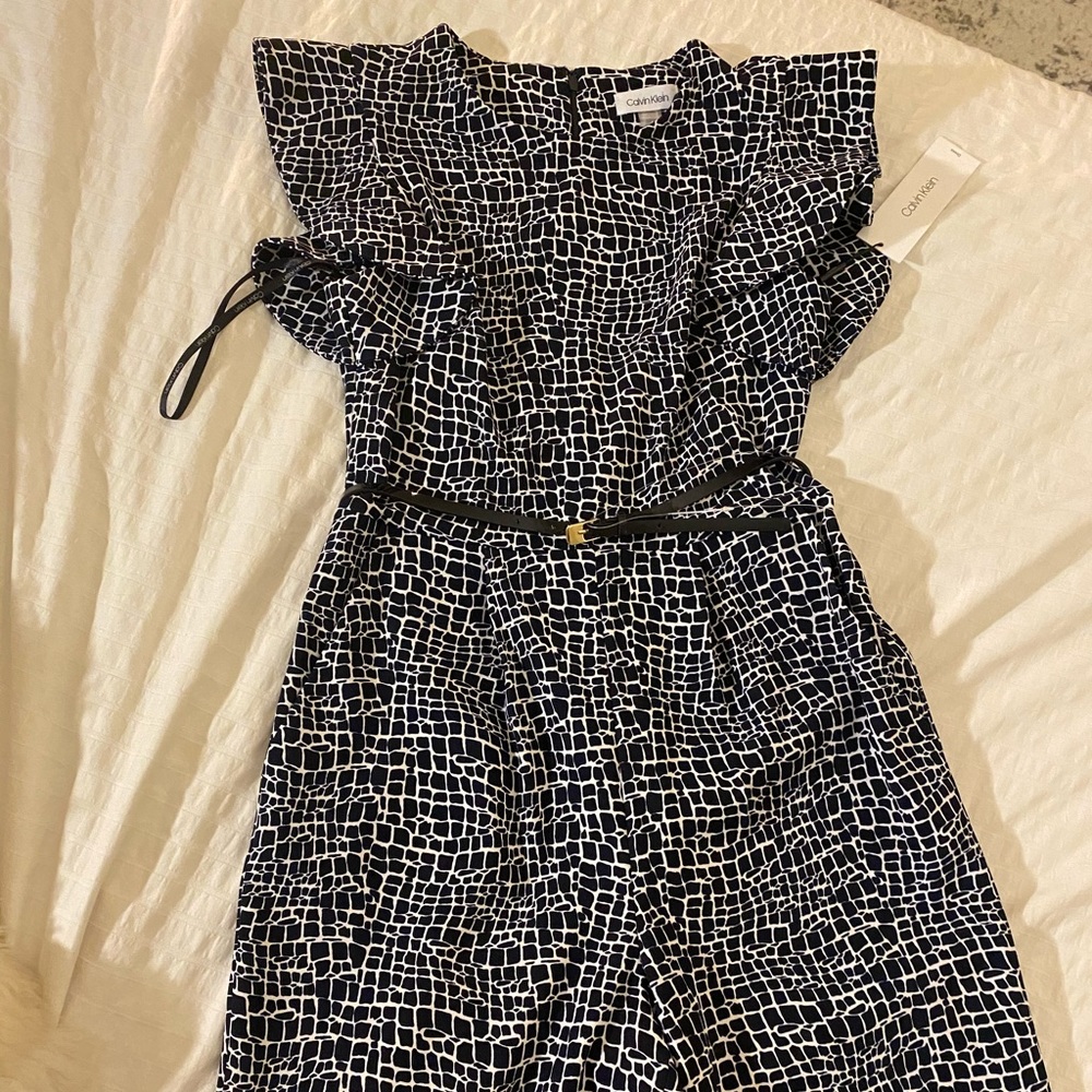 Calvin Klein Belted Jumpsuit